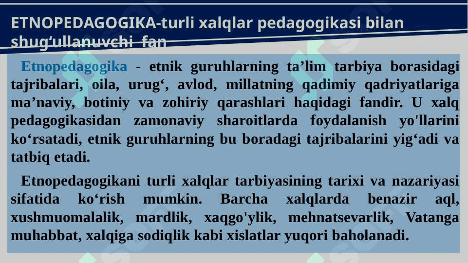 ХАLQ   PEDАGOGIKАSINING   NAZARIY ASOSLARI 8