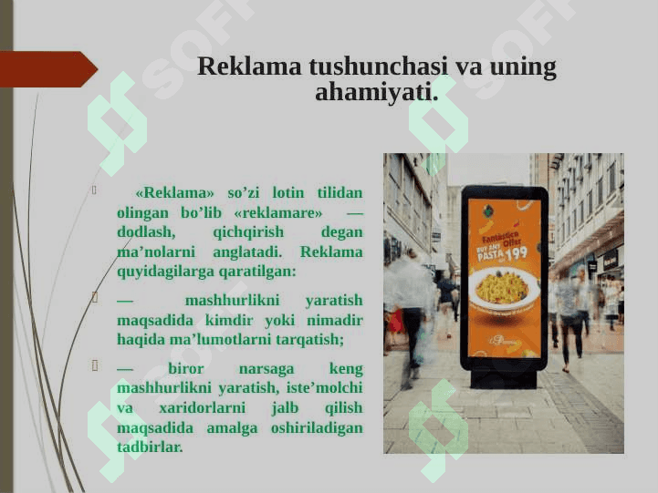 Prezintatsiya Reklama faoliyati haqida 3
