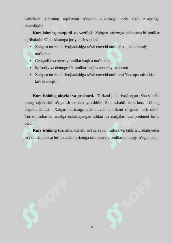 Turizmga ta’sir etuvchi omillar 3