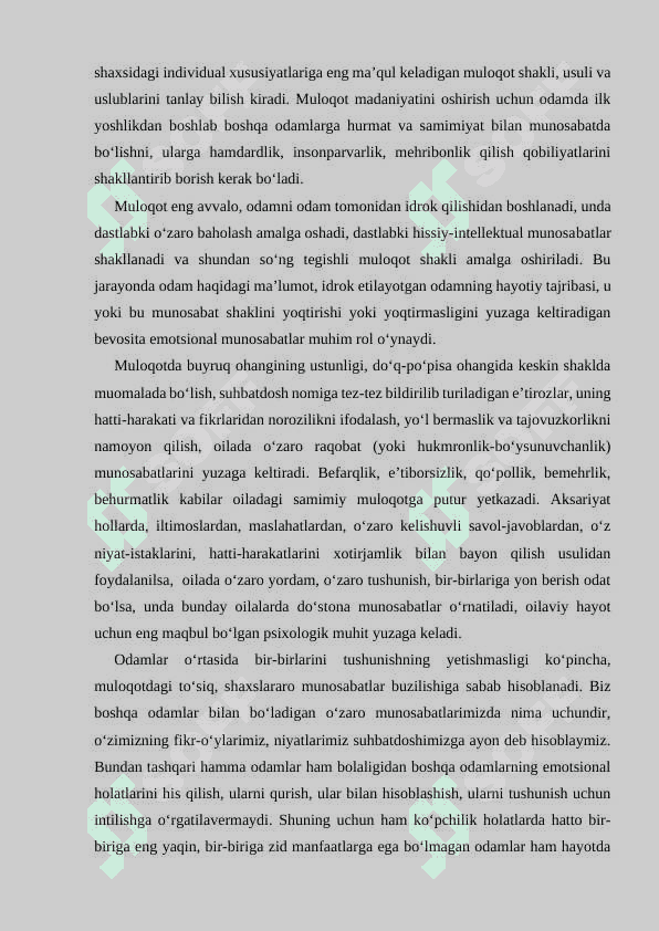 Oilaning hayotiy sikli 2