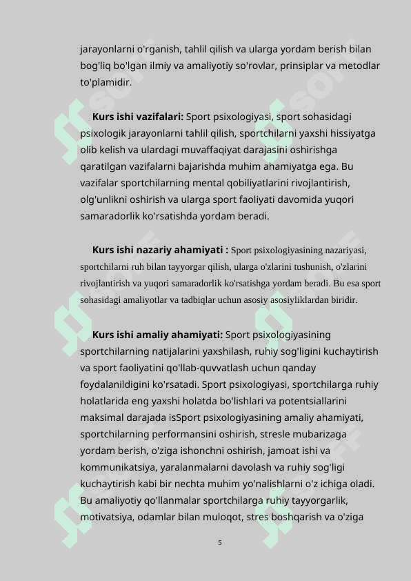 Diqqatning sport faoliyatida psixik o'rni. 5