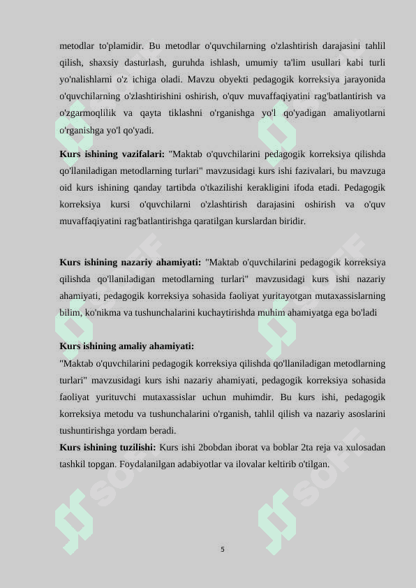 MAKTAB O‘QUVCHILARINI PEDAGOGIK KORREKSIYA QILISHDA QO‘LLANILADIGAN METODLARNING TURLARI 5