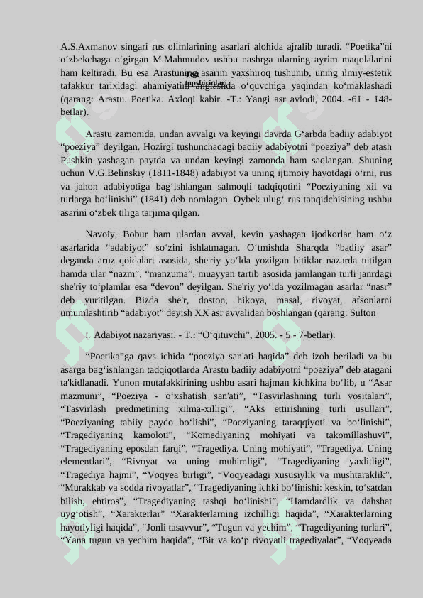 ADABIYOTSHUNOSLIK TARIXI 4