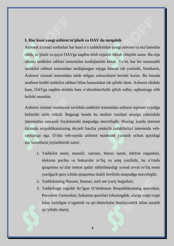 Axborot xizmati tomonidan axborot tarqatish usullari 4