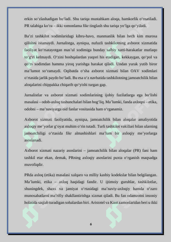 Axborot xizmati tomonidan axborot tarqatish usullari 6