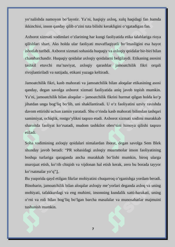 Axborot xizmati tomonidan axborot tarqatish usullari 7