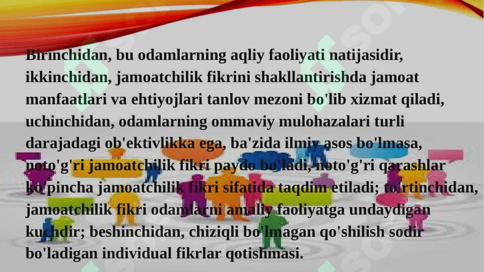 Jamoatchilik fikrining ijtimoiy tabiati, tuzilishi va mohiyati 3