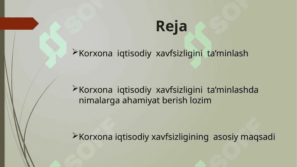 Sanoat korxonasi iqtisodiy xavfsizligini ta’minlash omillari 2