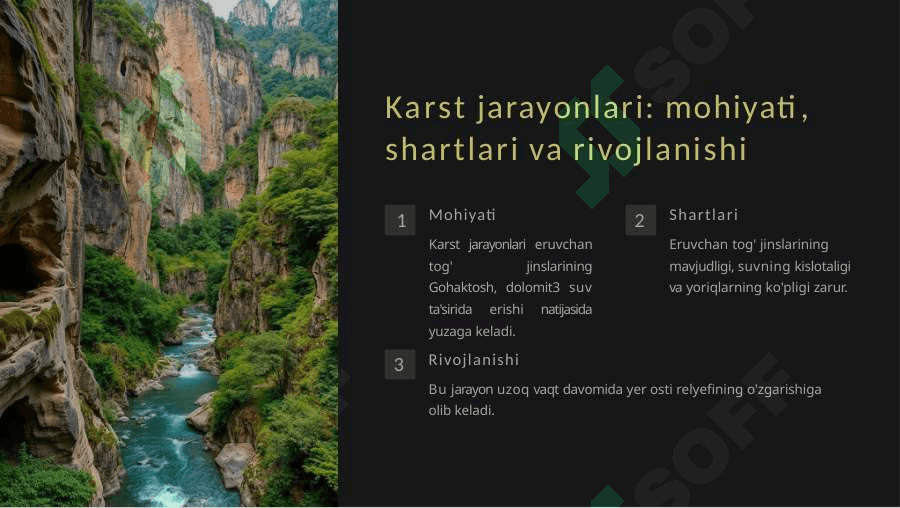 Yer osti suvlarining geologik va relyef hosil qiluvchi faoliyati 3