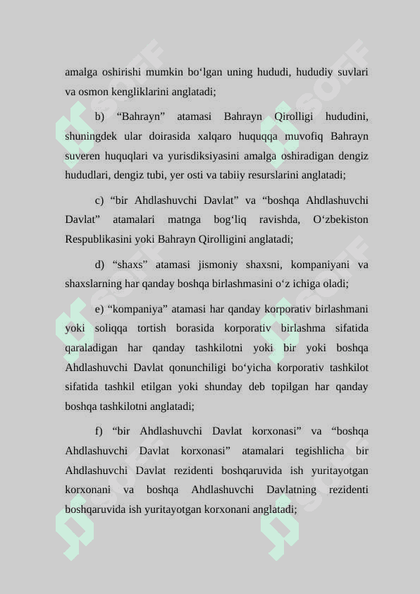 XALQARO SOLIQQA TORTISHDA O‘ZBEKISTON RESPUBLIKASI VA BAHRAYN DAVLATI O‘RTASIDA IKKI YOQLAMA SHARTNOMA O‘RNI 5