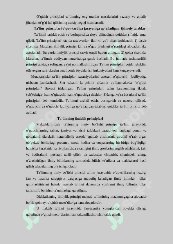 Ta’lim jarayonining qonuniyatlari, mazmuni, metodlari va tamoyillari 3