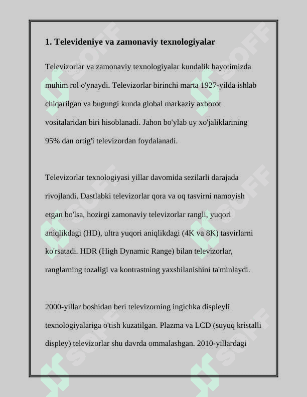 TELEVIDENIYE KONGILOCHAR SANOAT SIFATIDA 3
