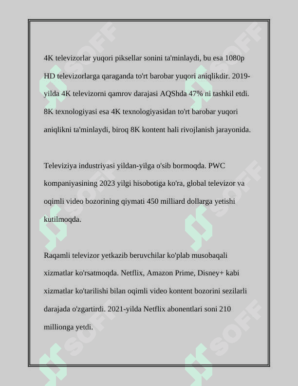 TELEVIDENIYE KONGILOCHAR SANOAT SIFATIDA 5