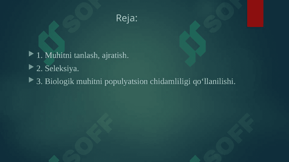 Biotexnologik muhitni tanlash va tayyorlash 2