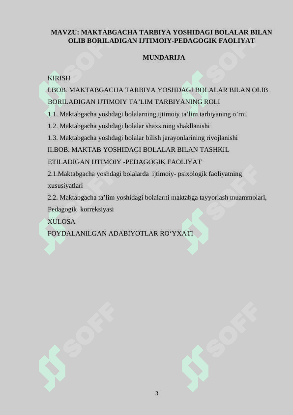 Maktabgacha tarbiya yoshidagi bolalar bilan olib boriladigan ijtimoiy pedagogik faoliyat 3