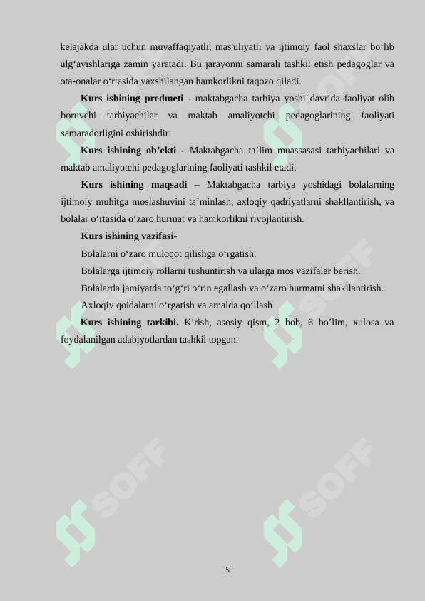 Maktabgacha tarbiya yoshidagi bolalar bilan olib boriladigan ijtimoiy pedagogik faoliyat 5