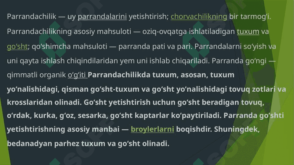 Parandalarning ko’payish fiziologiyasi 2