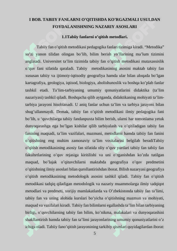 TABIIY FANLARNI O’QITISHNING KO’RGAZMALI USULI 5