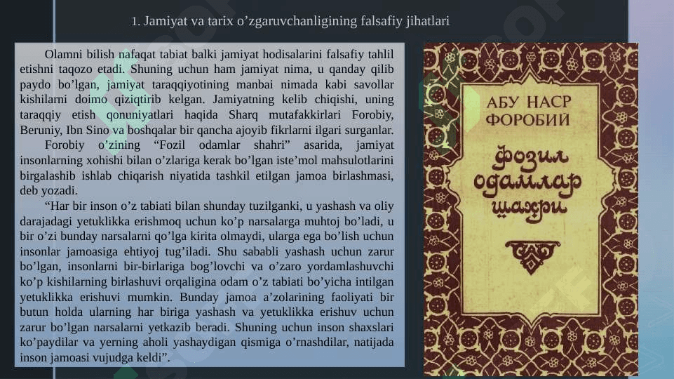 Jamiyat taraqqiyotida tarixning mazmuni, yo‘nalishlari va konsepsiyalari 2
