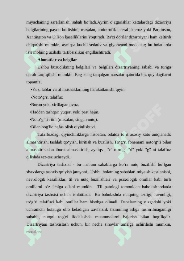 Dizartriya bolalar miya falajlanish kasalligini simptomi sifatida 6