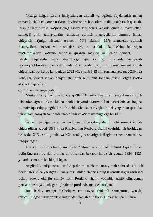 ARXITEKTURA QURILISH UNIVERSITRTI MUHANDISLIK FAKULTETI 5