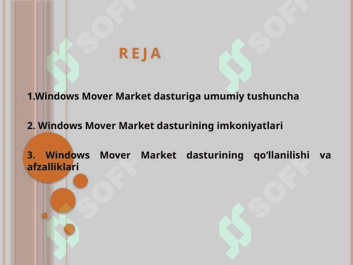Windows Mover Market dasturi va uning imkoniyatlari 2