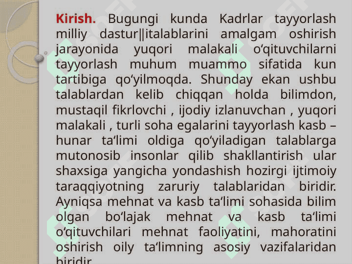 :      JAMOANI SHAKLLANTIRISHNING                                ISTIQBOL REJALARI 3