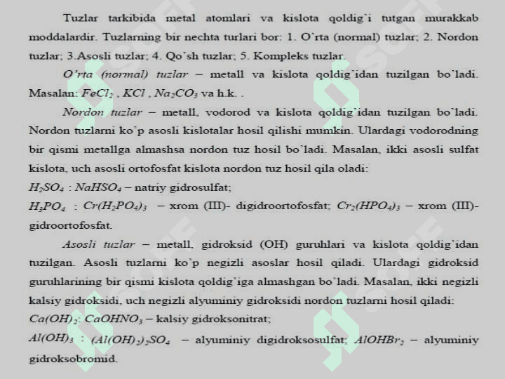 ATOM TUZILISHI ASOSIDA NOORGANIK MODDALARNING SINFLARI 7