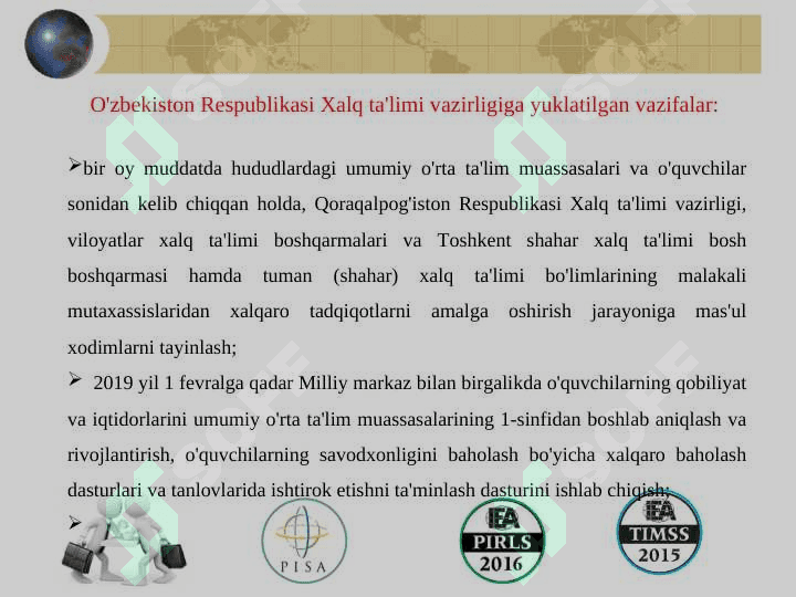 XALQAROBAHOLASH DASTURLARI 5
