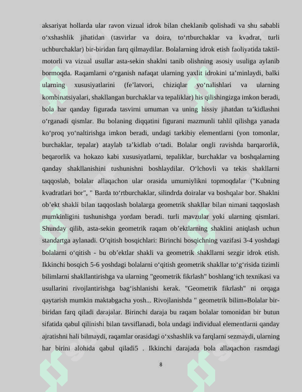 Tayoqchalardan  figuralar  xosil  qilish  geometrik  shakllar rasmini chizish didaktik o‘yinlar texnologiyasi. 8
