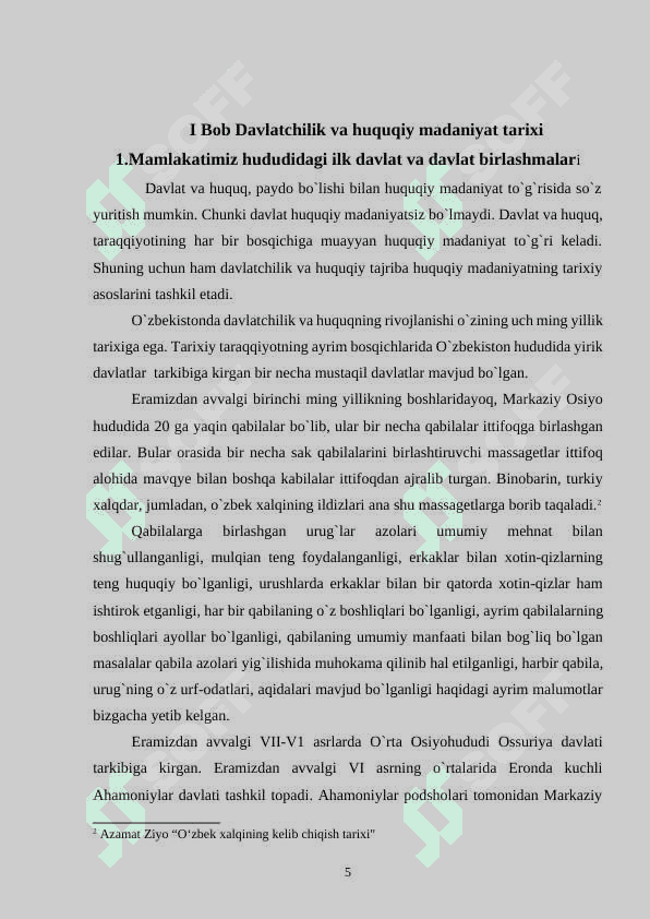 DAVLATCHILIK VA HUQUQIY MADANIYAT TARIXIDAN 5