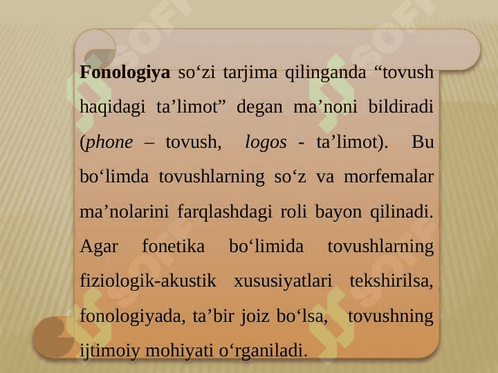 Fonetika haqida umumiy ma’lumot. Nutq tovushlari va ularning tasnifi. 4