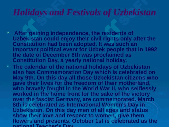 Holidays and Festivals of Uzbekistan 3
