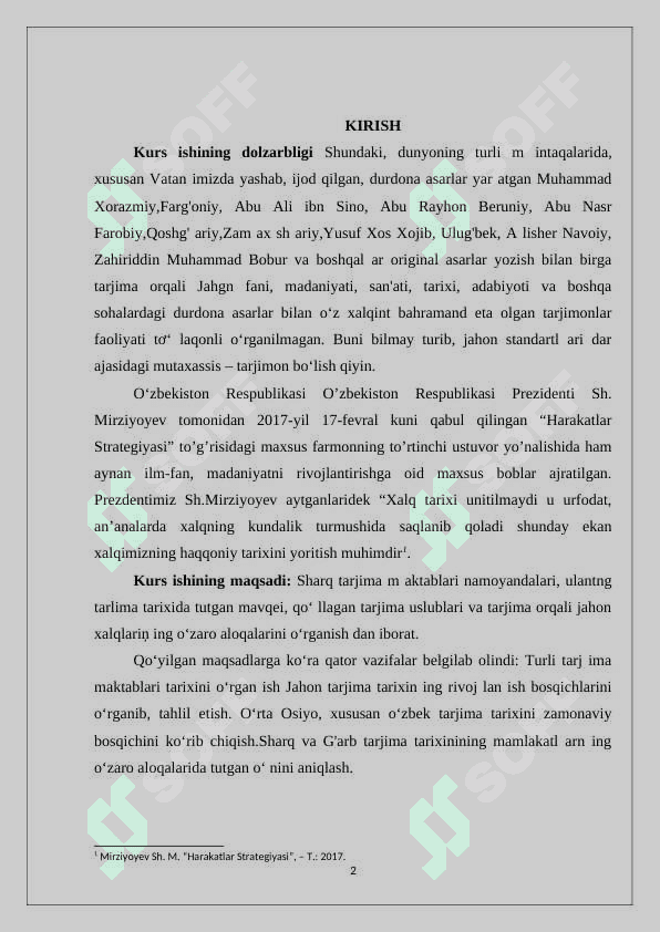Musulmon Sharqida tarjima ishini shakllanishi tarixiga oid tadqiqotlar 2