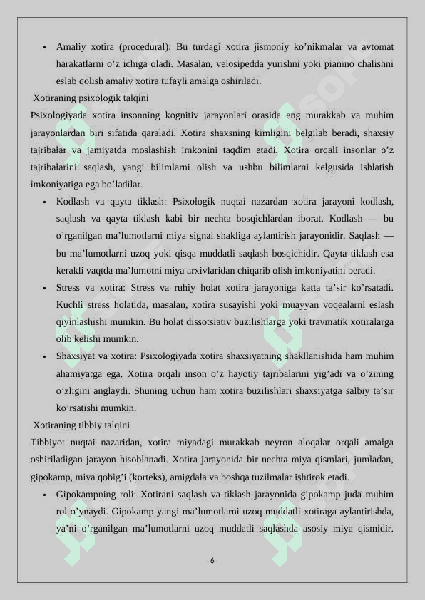 Xotira buzilishi 6