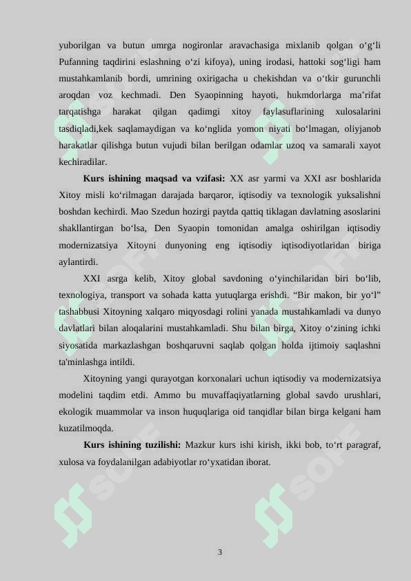 XITOY XX ASR IKKINCHI YARMI VA XXI ASR BOSHLARIDA 3