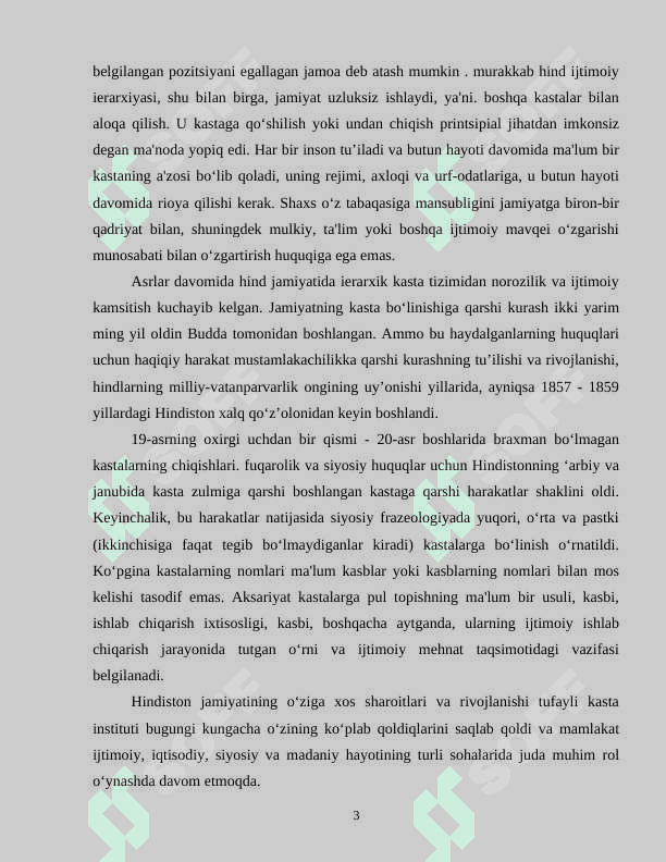 XX ASR OXIRI VA XXI ASR CHORAGIDA HINDISTONDAGI MADANIY VA IJTIMOIY, IQTISODIY TARAQQIYOT 3