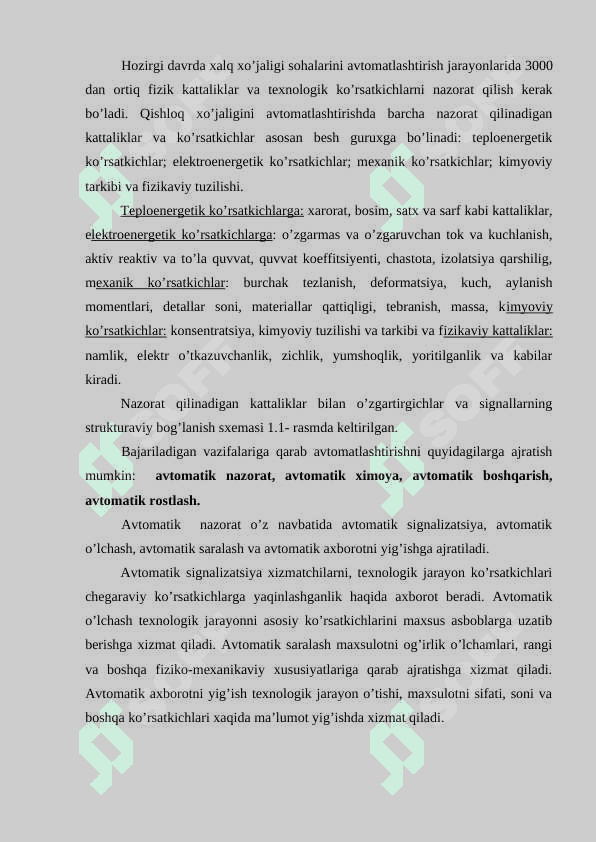Avtomatikaning texnik vositalari va funksional elementlari xaqida umumiy tushunchalar 2