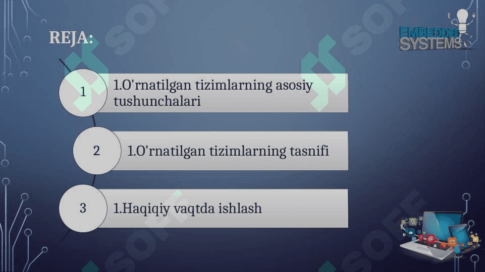 O'rnatilgan tizimlar faniga kirish 2