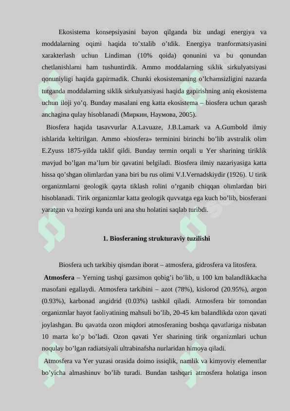 Biоsfеrа biоfizikаsi 2