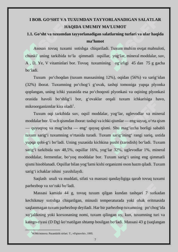 O’quvchilarga amaliy dars mashg’ulotlarida go’sht va tuxumdan salatlar tayyorlash texnologiyasini o’rgatishning ahamiyati 7