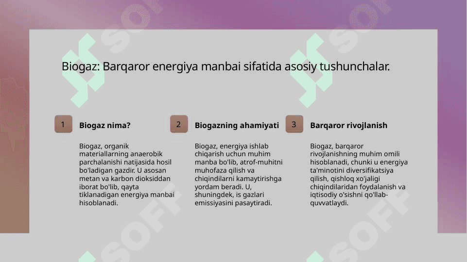 Biogaz va undan bioenergiya olish 3