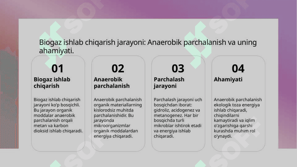 Biogaz va undan bioenergiya olish 4
