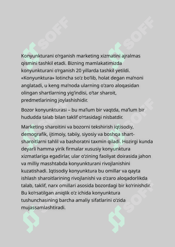 bozor konyukturasini bashorat qilish 2
