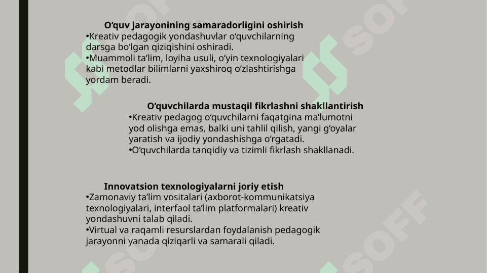 Pedagoglarda kreativlik sifatlarini rivojlantirish bosqichlari 3