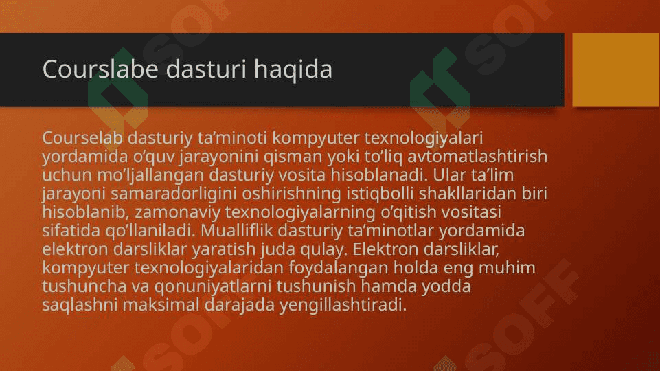 Coruslab haqida ma’lumot va uning imkoniyatlari 3