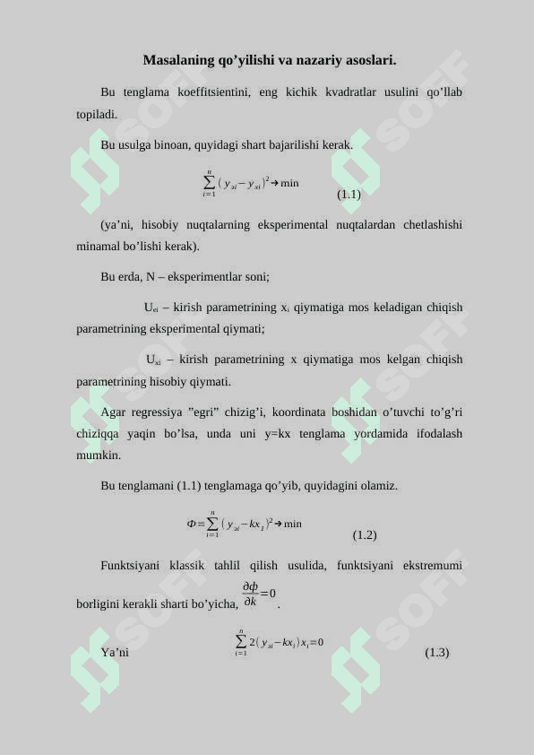 Ekspеrimеntаl – stаtistik mоdеllаshtirish 3