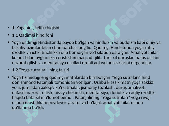 Yoga usuli kelib chiqishi va rivojlanishi 4