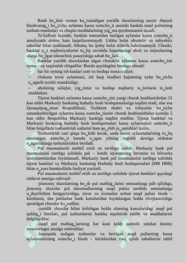 PUL AYLANMASI VA UNING TARKIBI 4