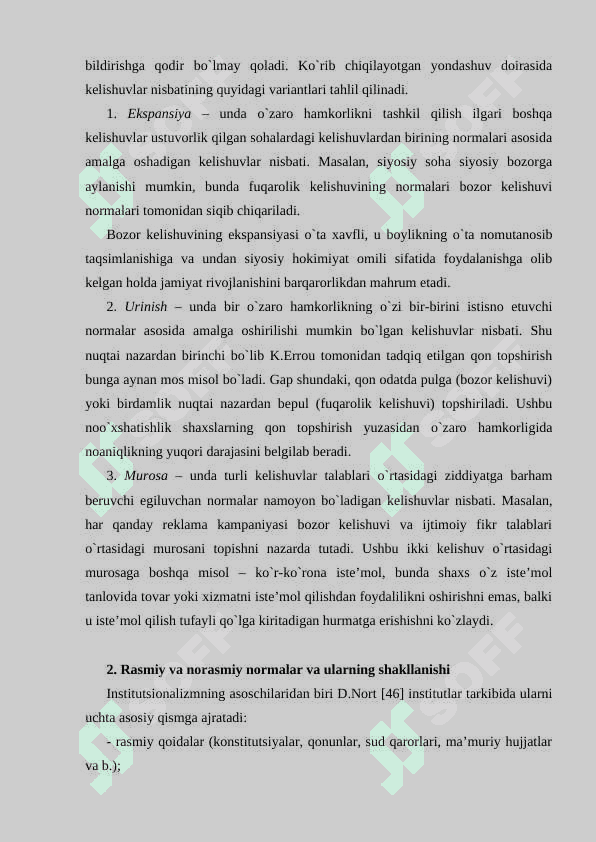 Institutlar va ularning jamiyat rivojlanishidagi roli 6